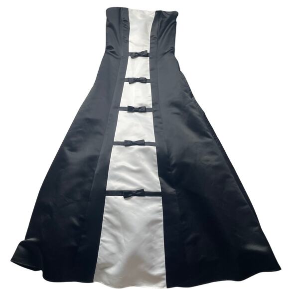 Vintage Jessica McClintock Gunne Sax Strapless Formal Gown Sz 7/8 Prom Evening - Picture 1 of 11